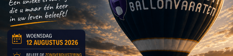Zonsverduistering tijdens de ballonvaart – 12 augustus 2026