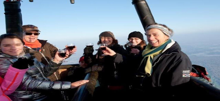 Glühwein ballonvaart