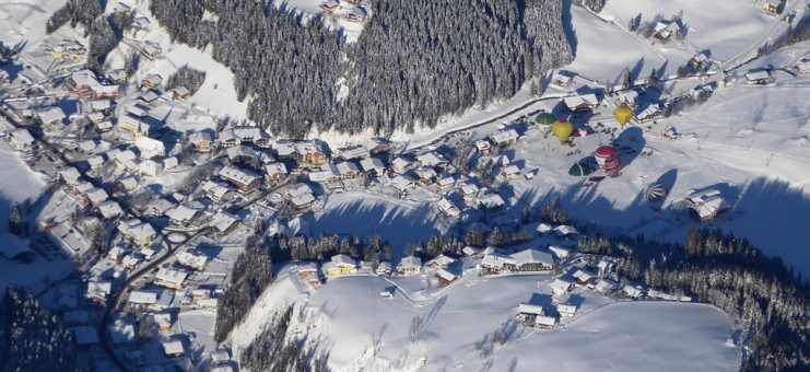 Ballonvaren boven de Alpen