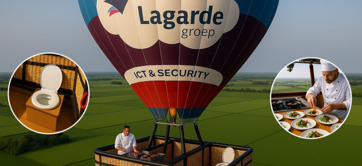 Diner en toilet in Lagarde luchtballon!