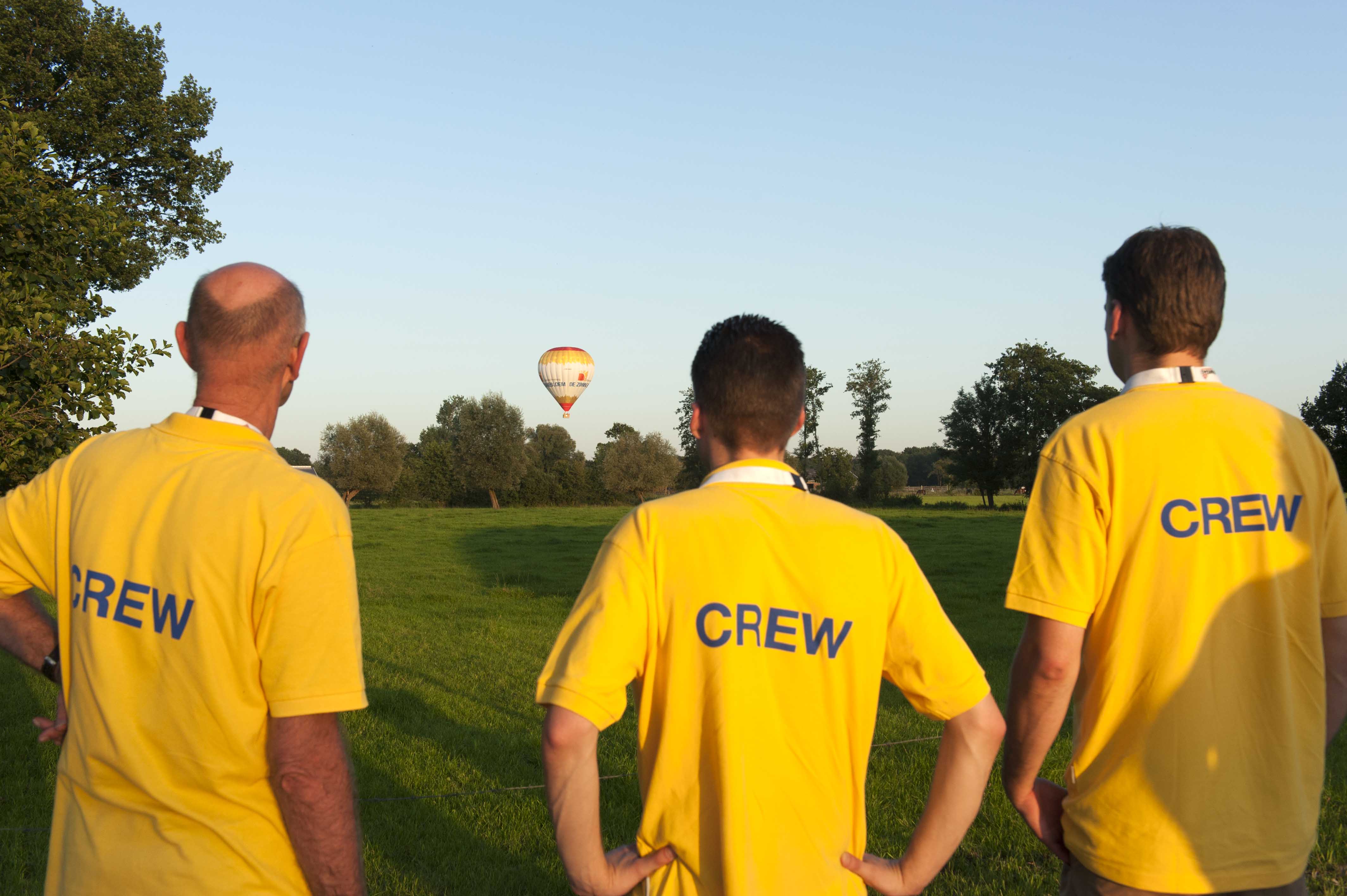 De luchtballon volgen